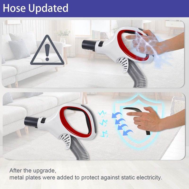 LesinaVac Upgraded Replacement Shark Rotator Hose Handle Compatible with Shark Rotator Professional Lift-Away NV500, NV501, NV502, NV503, NV504, NV505, NV510, NV520, NV552, UV560, Red(Only Models Listed Below) - Image 5